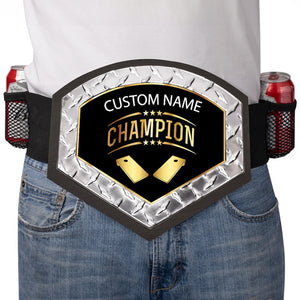 Custom Cornhole Belt - Black & Gold