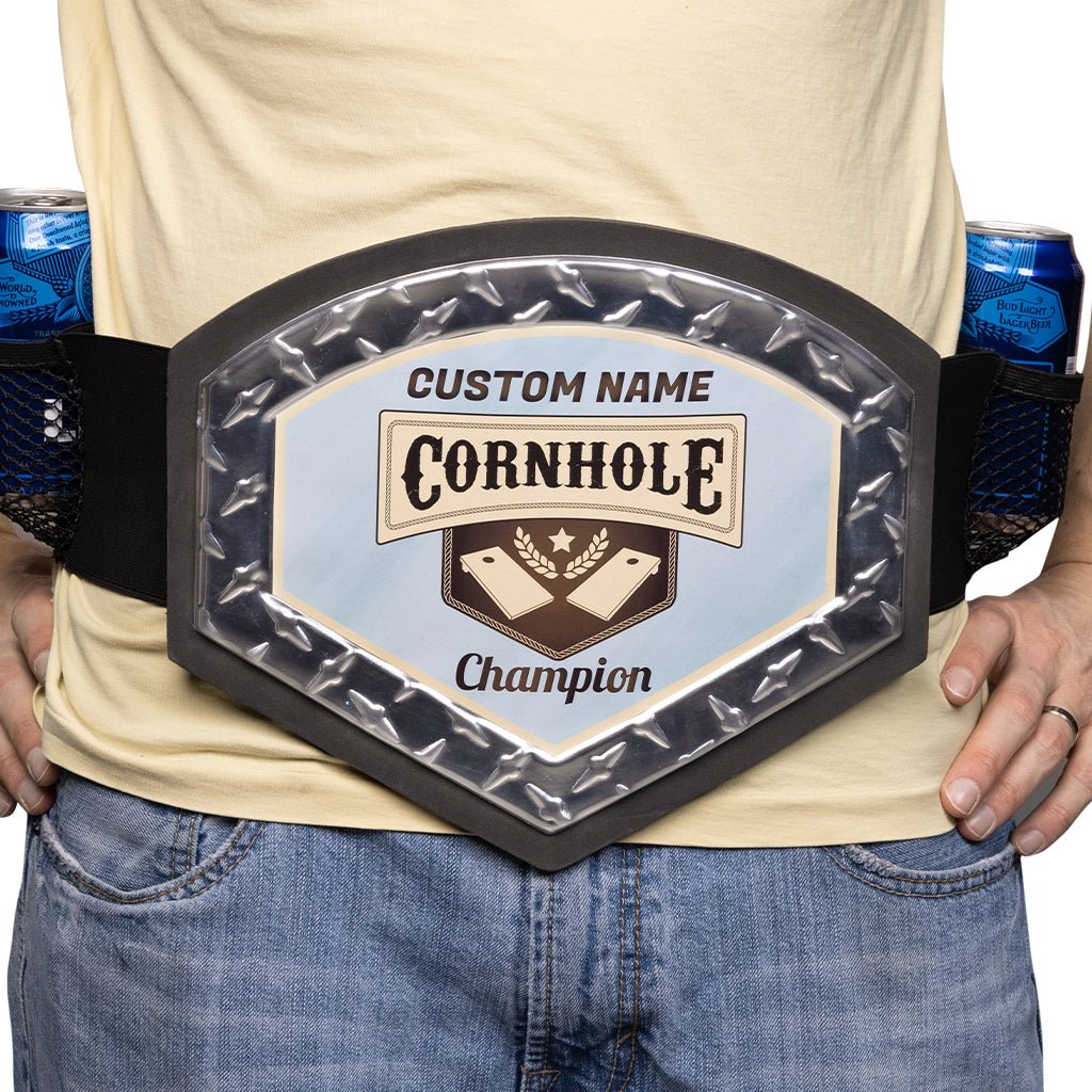 Custom Cornhole Belt - Blue - PartyBelts.com, LLC 046