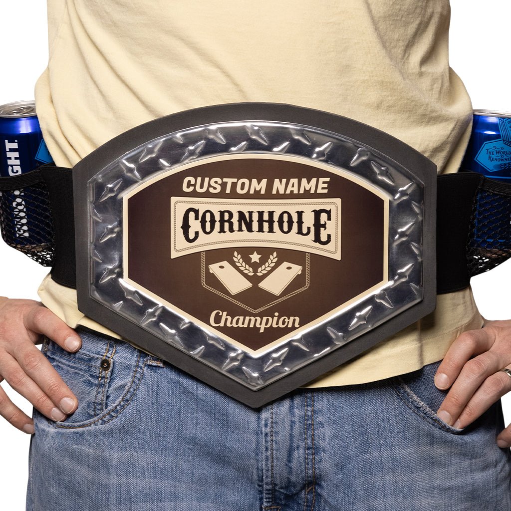 Custom Cornhole Belt - Brown - PartyBelts.com, LLC 048