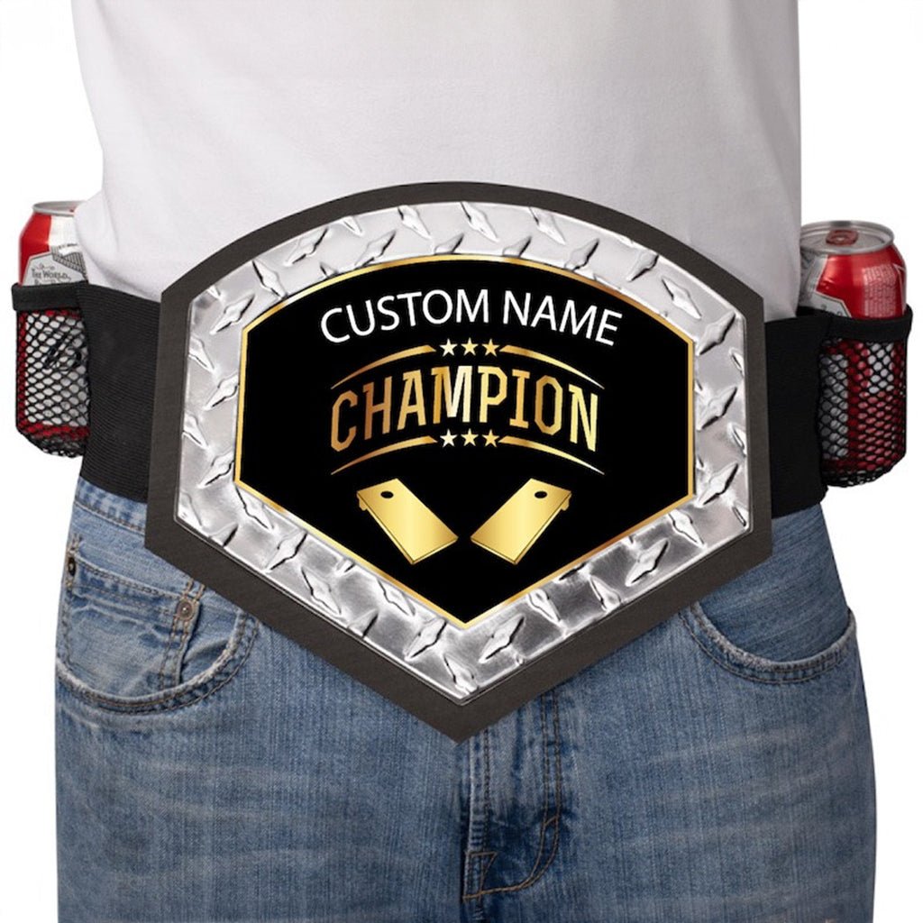 Custom Cornhole Championship Belt - Black - PartyBelts.com, LLC 044