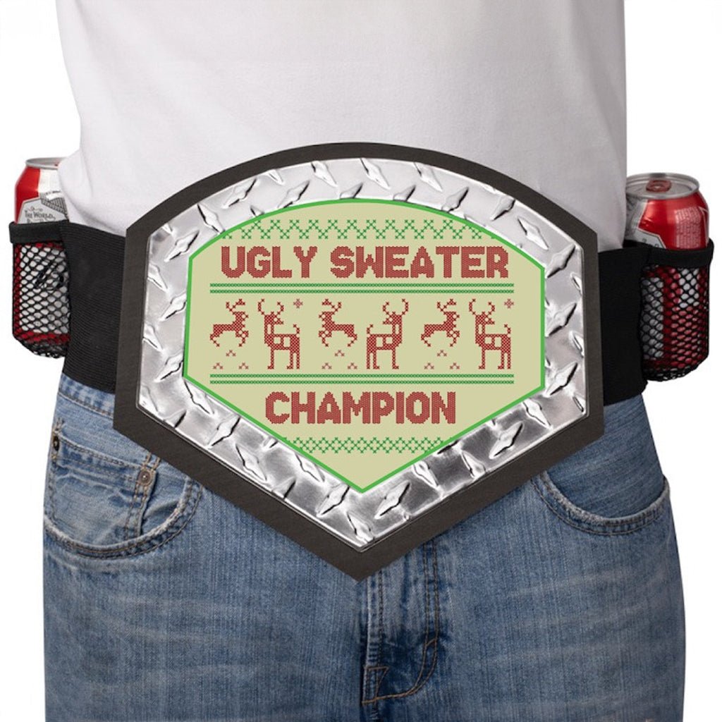 Ugly Christmas Sweater Contest Trophy Party Belt - PartyBelts.com, LLC 063